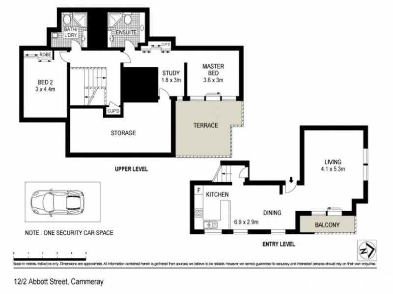 12/2 Abbott St, Cammeray NSW 2062 Floorplan
