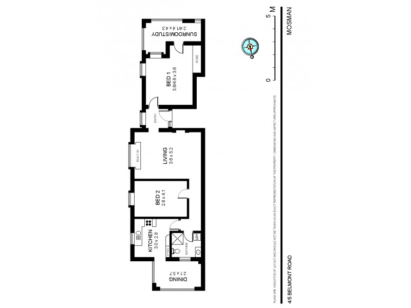 4/5 Belmont Road, Mosman NSW 2088 Floorplan