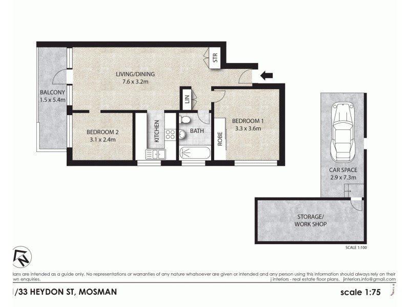 1/33 Heydon Street, Mosman NSW 2088 Floorplan