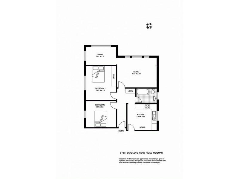 9/88 Bradleys Head Road, Mosman NSW 2088 Floorplan