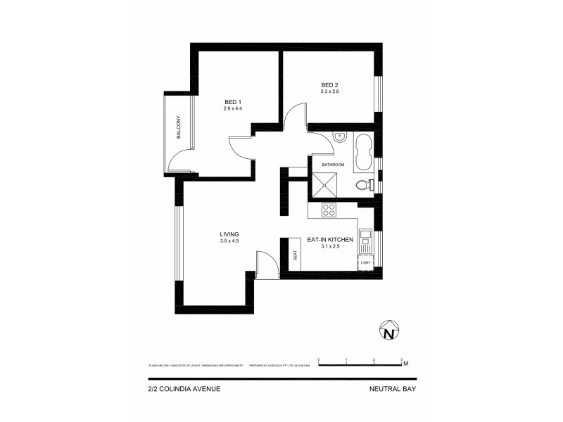 2/2 Colindia Avenue, Neutral Bay NSW 2089 Floorplan