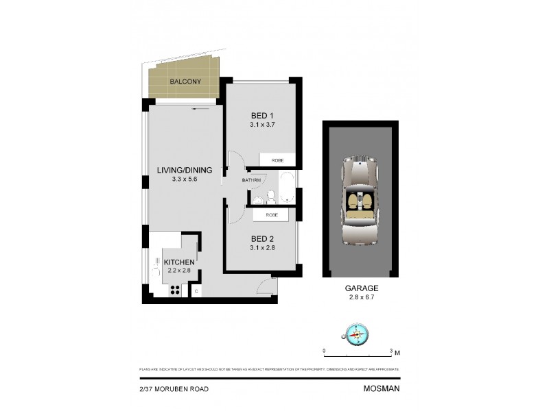 2/37 Moruben Road, Mosman NSW 2088 Floorplan