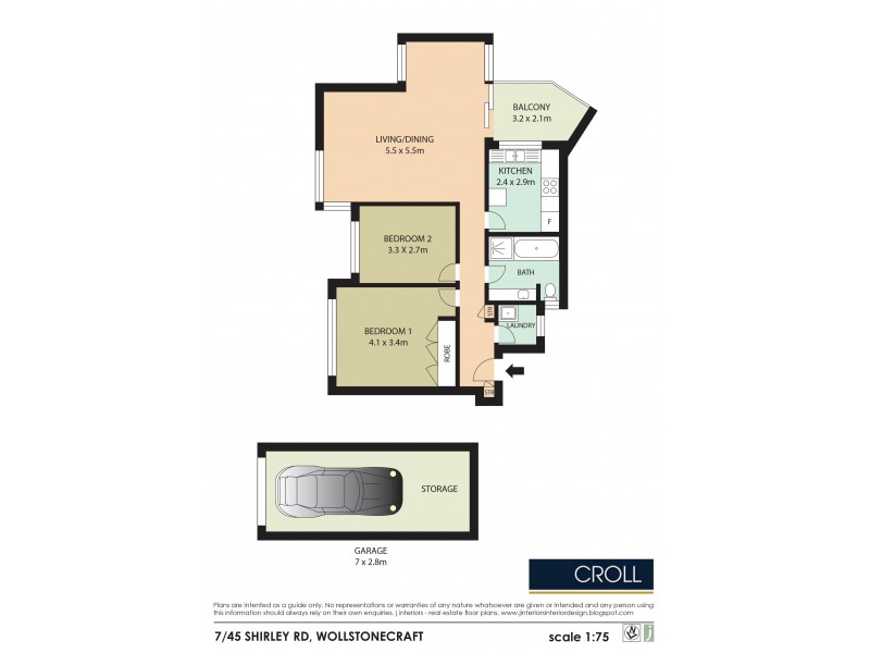 7/45 Shirley Road, Wollstonecraft NSW 2065 Floorplan