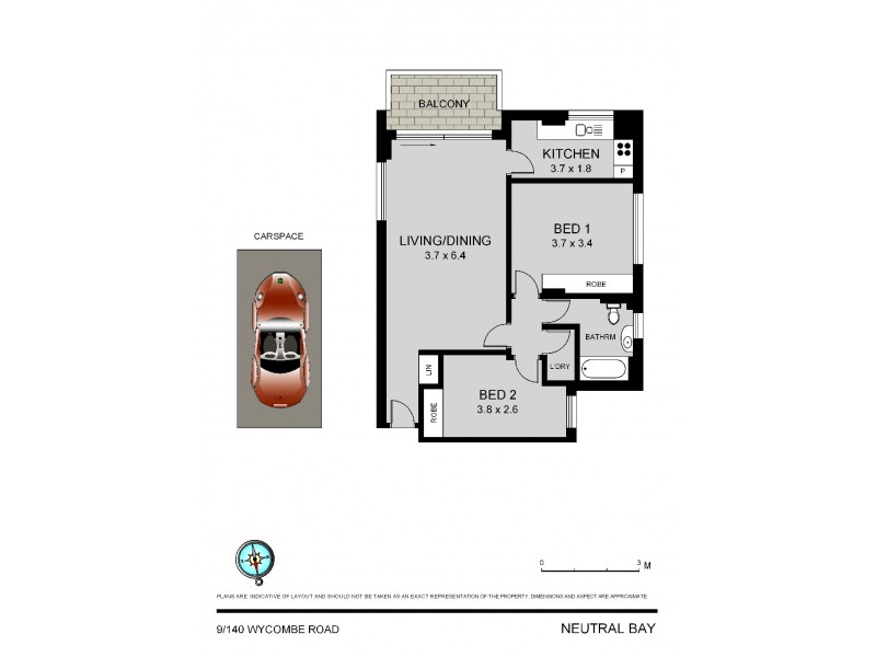 9/140 Wycombe Rd, Neutral Bay NSW 2089 Floorplan