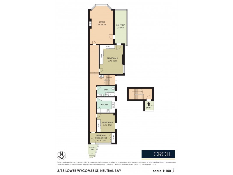 3/18 Lower Wycombe Rd, Neutral Bay NSW 2089 Floorplan