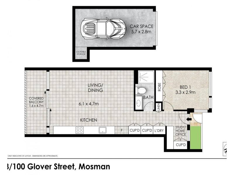 108/100 Glover Street, Mosman NSW 2088 Floorplan