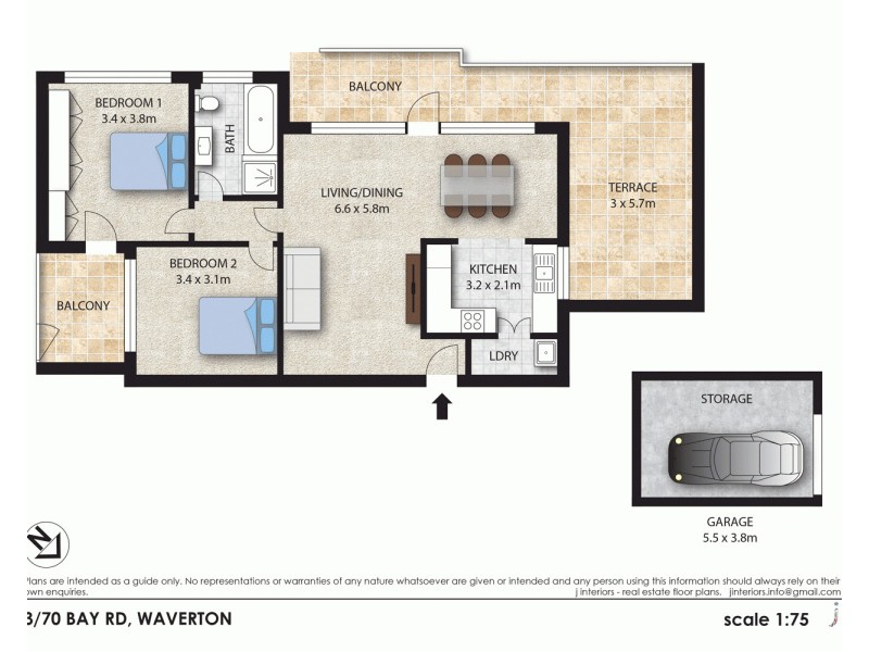 3/70 Bay Road, Waverton NSW 2060 Floorplan