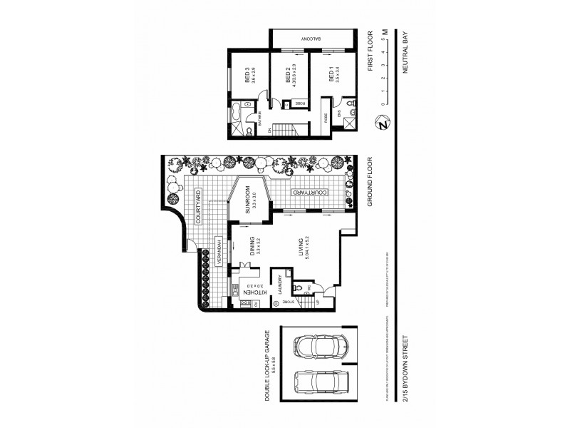 2/15-17 Bydown Street, Neutral Bay NSW 2089 Floorplan