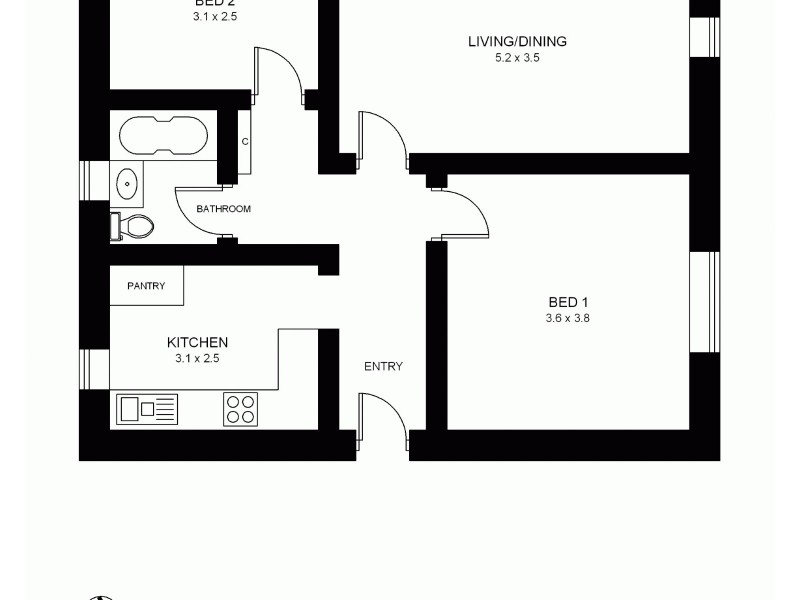 1/1 Harriette Street, Neutral Bay NSW 2089 Floorplan