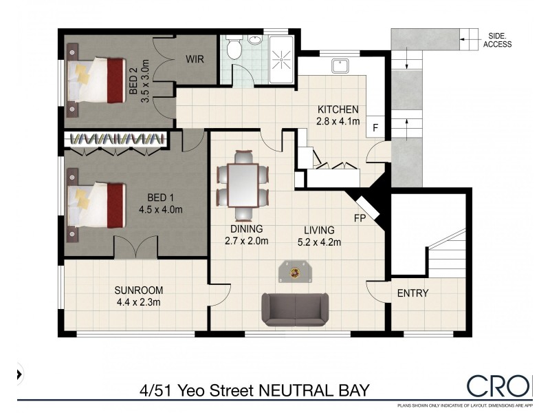 4/51 Yeo St, Neutral Bay NSW 2089 Floorplan