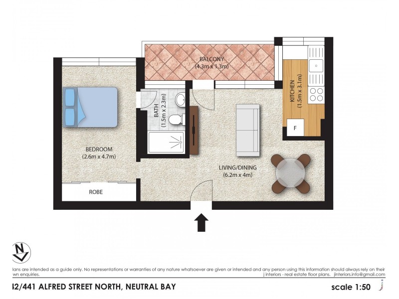 42/441 Alfred Street, Neutral Bay NSW 2089 Floorplan